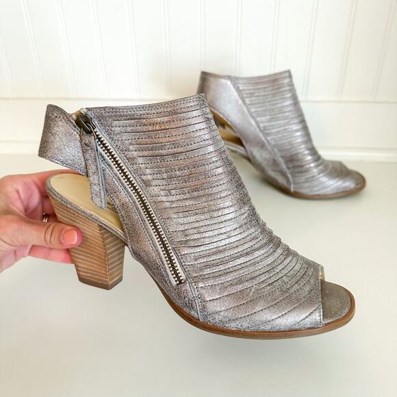 Paul Green Cayanne Peep Toe Sandal in Smoke Leather - Picture 1 of 10
